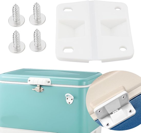 Plastic Cooler Scharnieren 2 Stuks - Geschikt voor Coleman Koelboxen - Inclusief 8 Montagebouten - ShopVlot — afbeelding 2