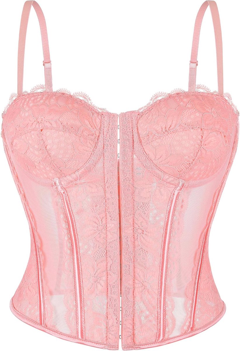 Lace corset voor vrouwen S-XL - sexy met straps en rits - accentueert de taille - perfect voor speciale gelegenheden - ShopVlot