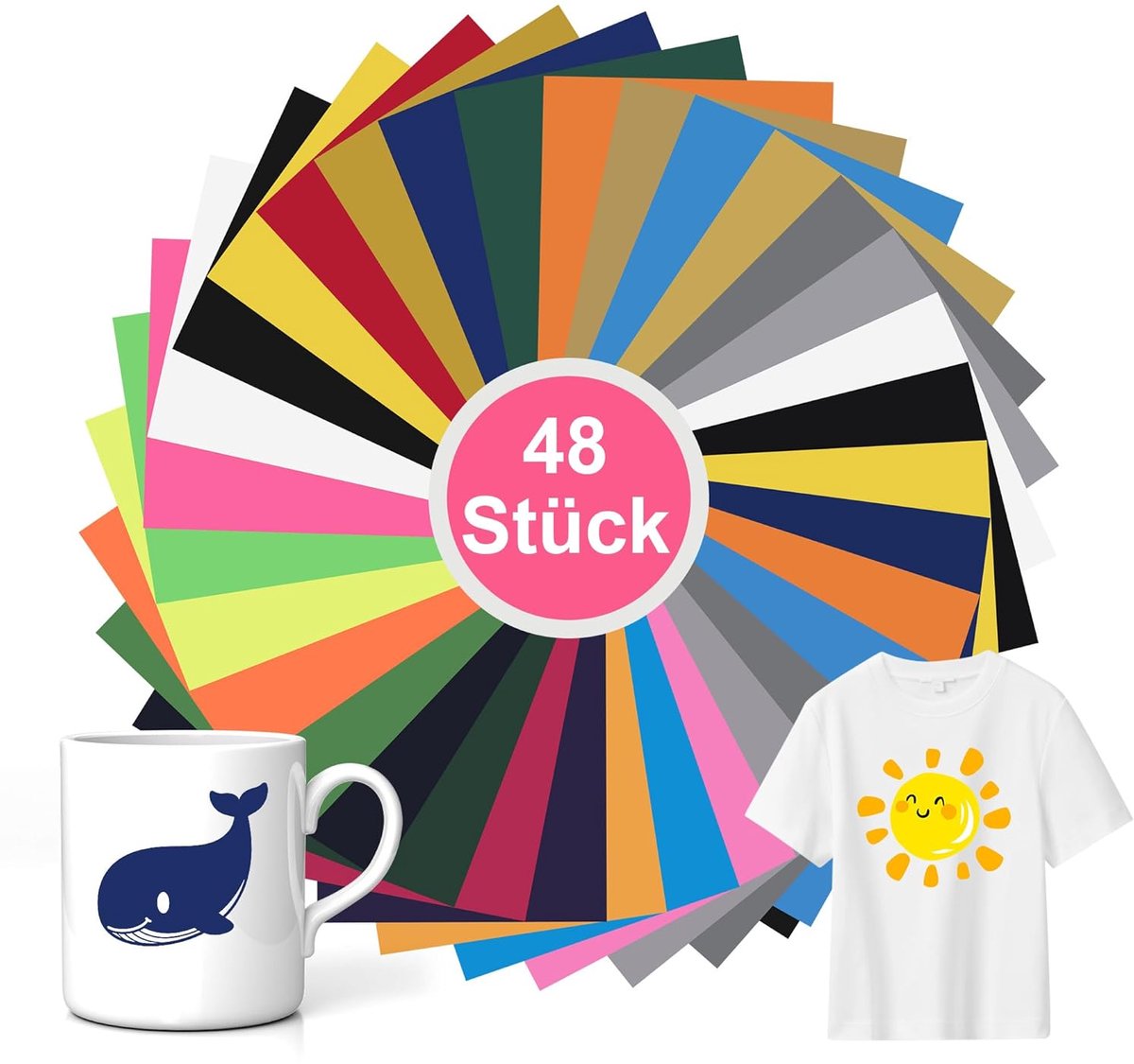 PVC plotter film 48 stuks - 30,5×20,5 cm - elastische transferfilm - ideaal voor het bedrukken van textiel - ShopVlot