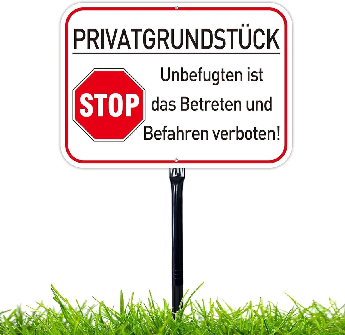 Privé terrein bord 25 x 35 cm - aluminium - weerbestendig - duidelijk zichtbaar - ShopVlot