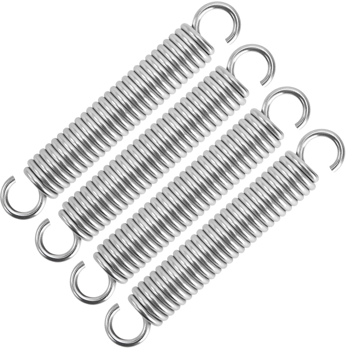 Tension springs 75mm tension spring double hook stainless steel wire diameter 2mm outer diameter 12mm pull 12.3kg 4pcs - ShopVlot