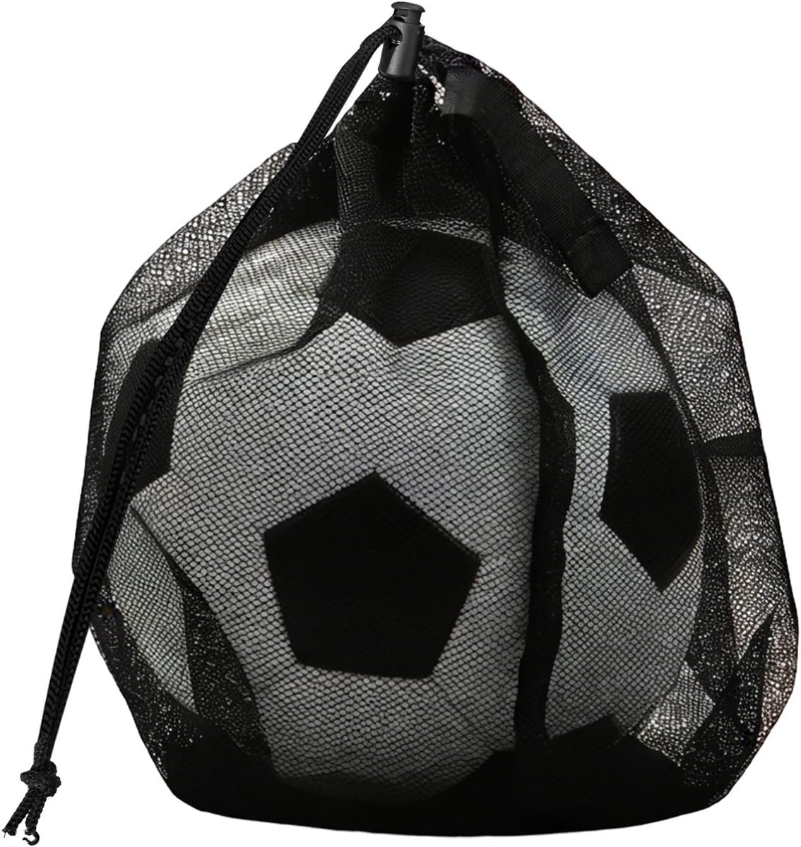 Basketball Net for 1 Ball, Football Net Bag with Drawstring, Portable Ball Net for Football, Tennis, Handball - ShopVlot