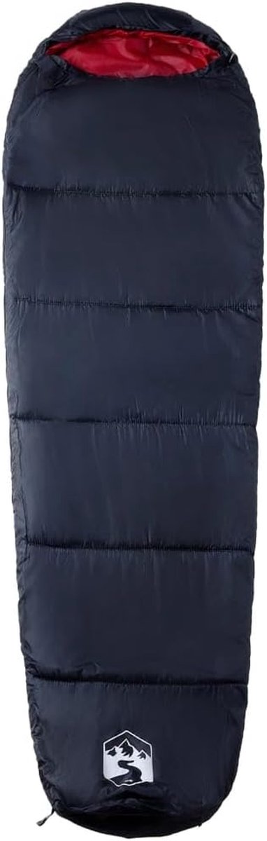 Mummieslaapzak - Kampeerslaapzak - Buitenavonturen - Waterbestendig - 194 x 68 cm - Zwart Rood — afbeelding 5