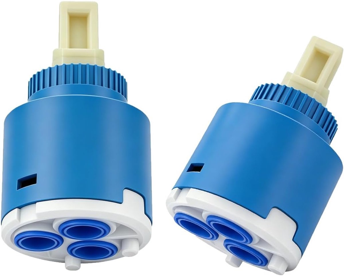 Artspherees 2 stuks waterkraan cartridge, 35 mm cartridge - Vervangende keramische cartridge voor keukenkraan en - ShopVlot
