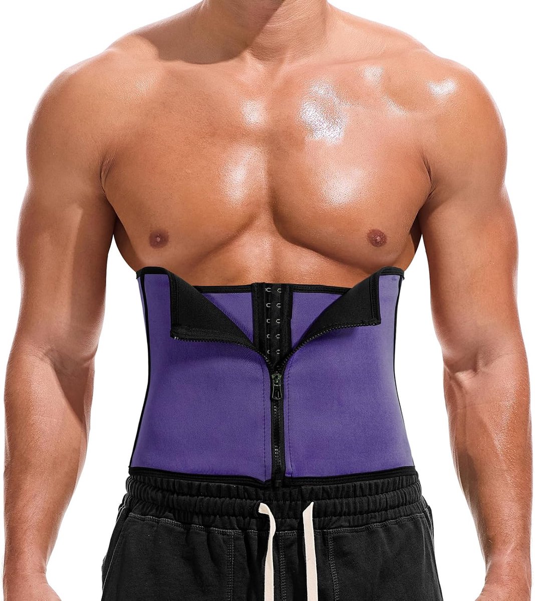 Heren taille cinching taille riem taille vormende riem gesp rits stijl sport Sana riem (paars, XL), lila, XL - ShopVlot