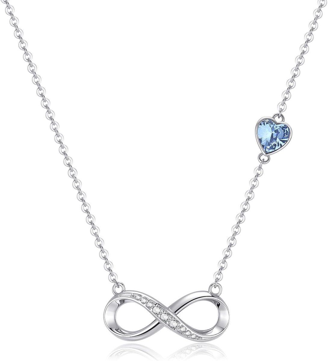 Women's Infinity Symbol Necklace Infinity Symbol Infinity Symbol Infinity Symbol Infinity Symbol Silver Heart Necklace - ShopVlot