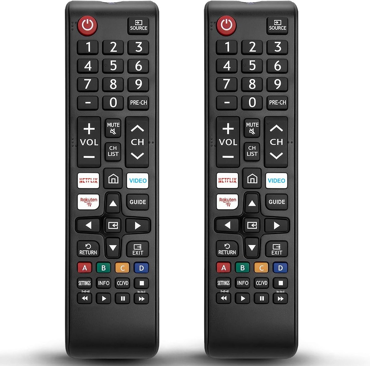 2 Pieces Universal Replacement Remote Controls Compatible with Samsung LED LCD QLED 4K 8K UHD 3D HDTV HDR Frame Curved - ShopVlot