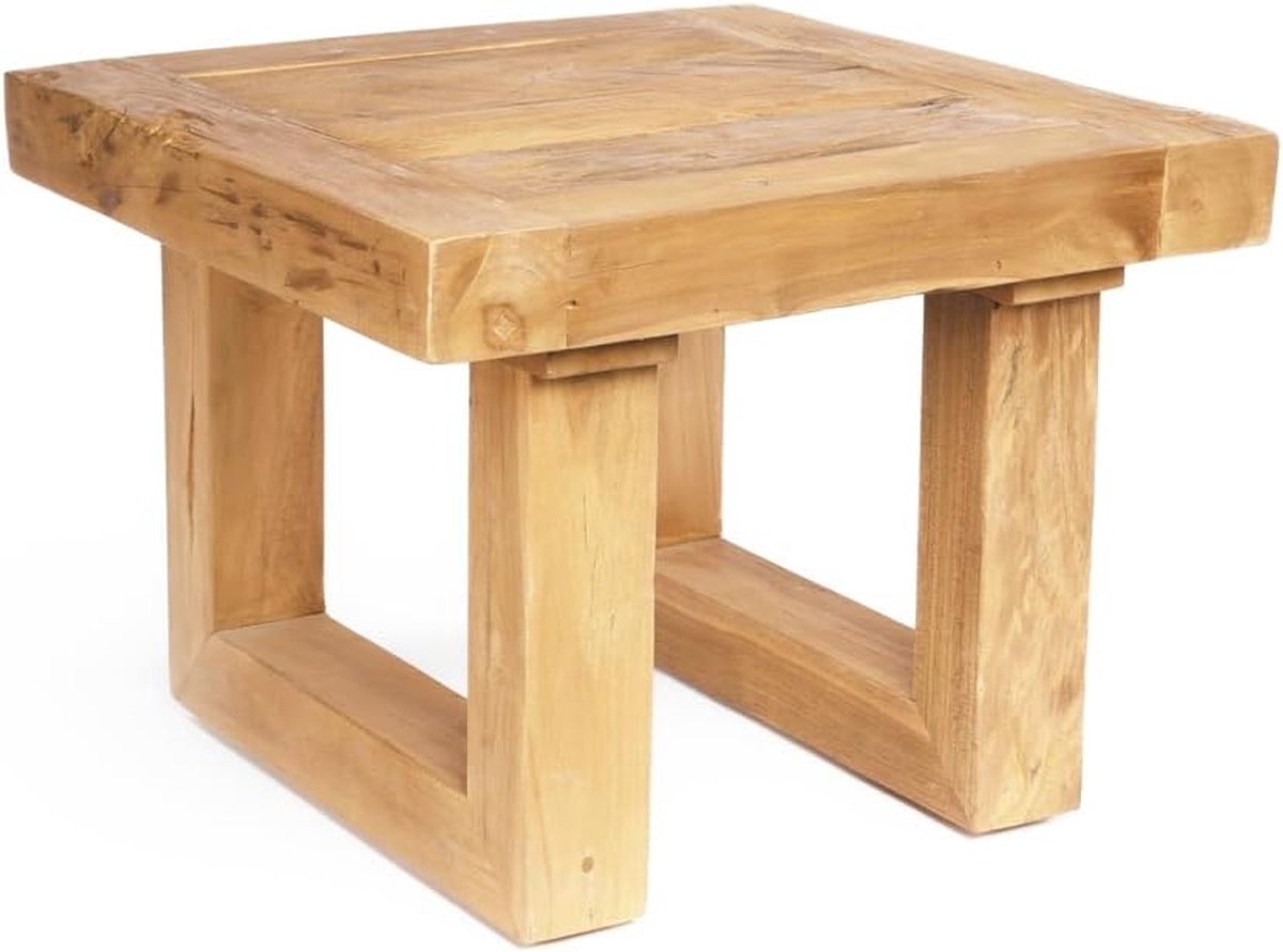 Bazar Bizar Reclaimed Teak Side table Natural - ShopVlot