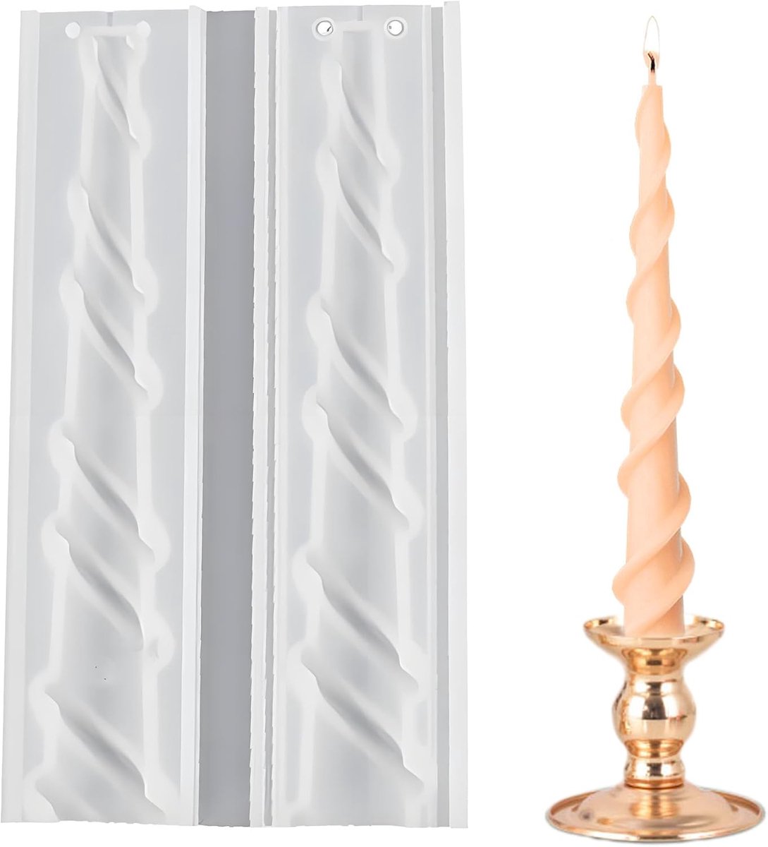 3D Candle Spiral, Silicone Candle Shape, for Turning, Easy to Disassemble, for DIY Candles, Candlelight Dinner (Spiral - ShopVlot
