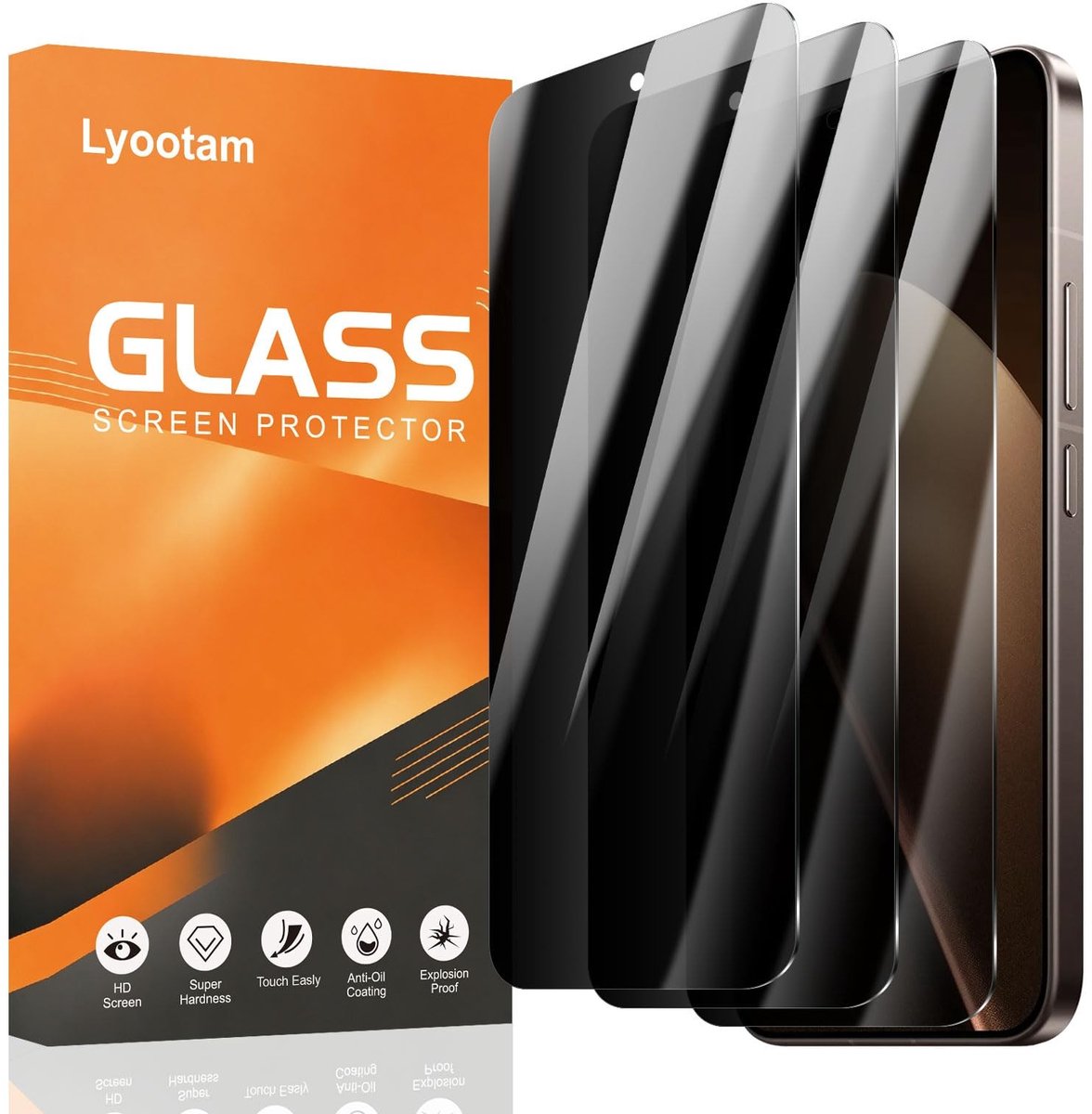 Solidchoice - 3 Stuks Privacy Screen Protectors voor Smartphones
