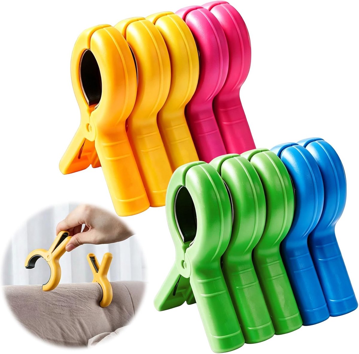Grote Kledingknijpers - Set van 10 - Winddicht - Ideaal voor Handdoeken en Kleding - ShopVlot