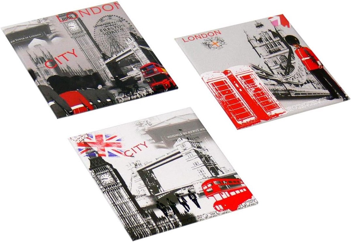 Magnetenset London UK 3-delig - Multicolor - Met iconische motieven - Leuk voor op de koelkast - ShopVlot