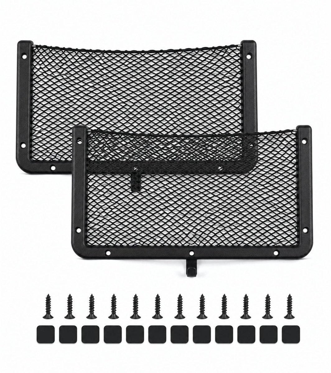 Solidchoice - Set van 2 Elastische Bagagenetten voor Camper en Auto