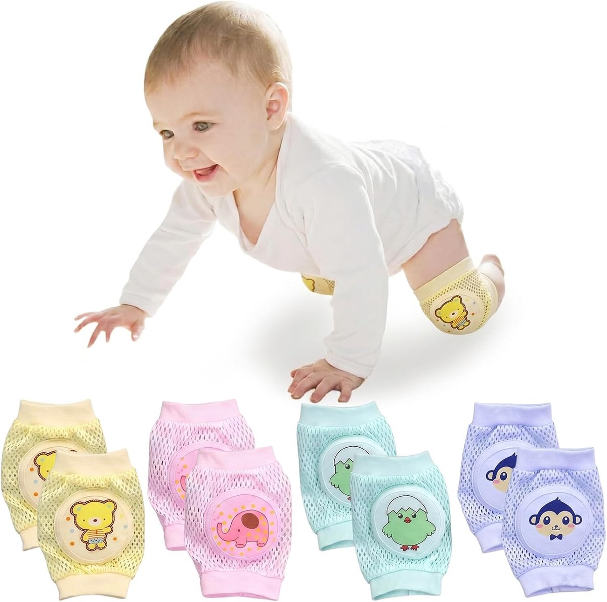 Newborn knie pads - niet-slip en ademend - voor extra bescherming - ideaal voor kruipende baby's - ShopVlot