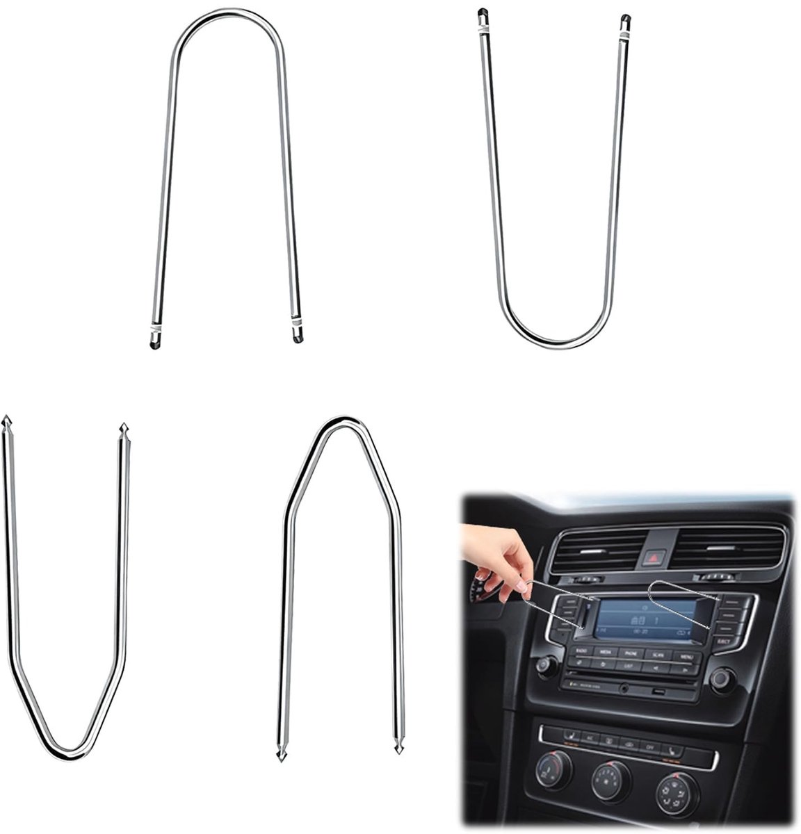 Solidchoice - 4-delige Auto Radio Verwijder Tool Set voor Installatie en Verwijdering