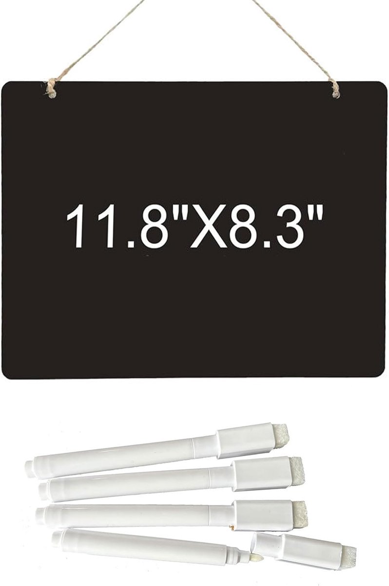 Kreidetafel op te hangen - klein - veelzijdig inzetbaar - perfect voor feesten - ShopVlot