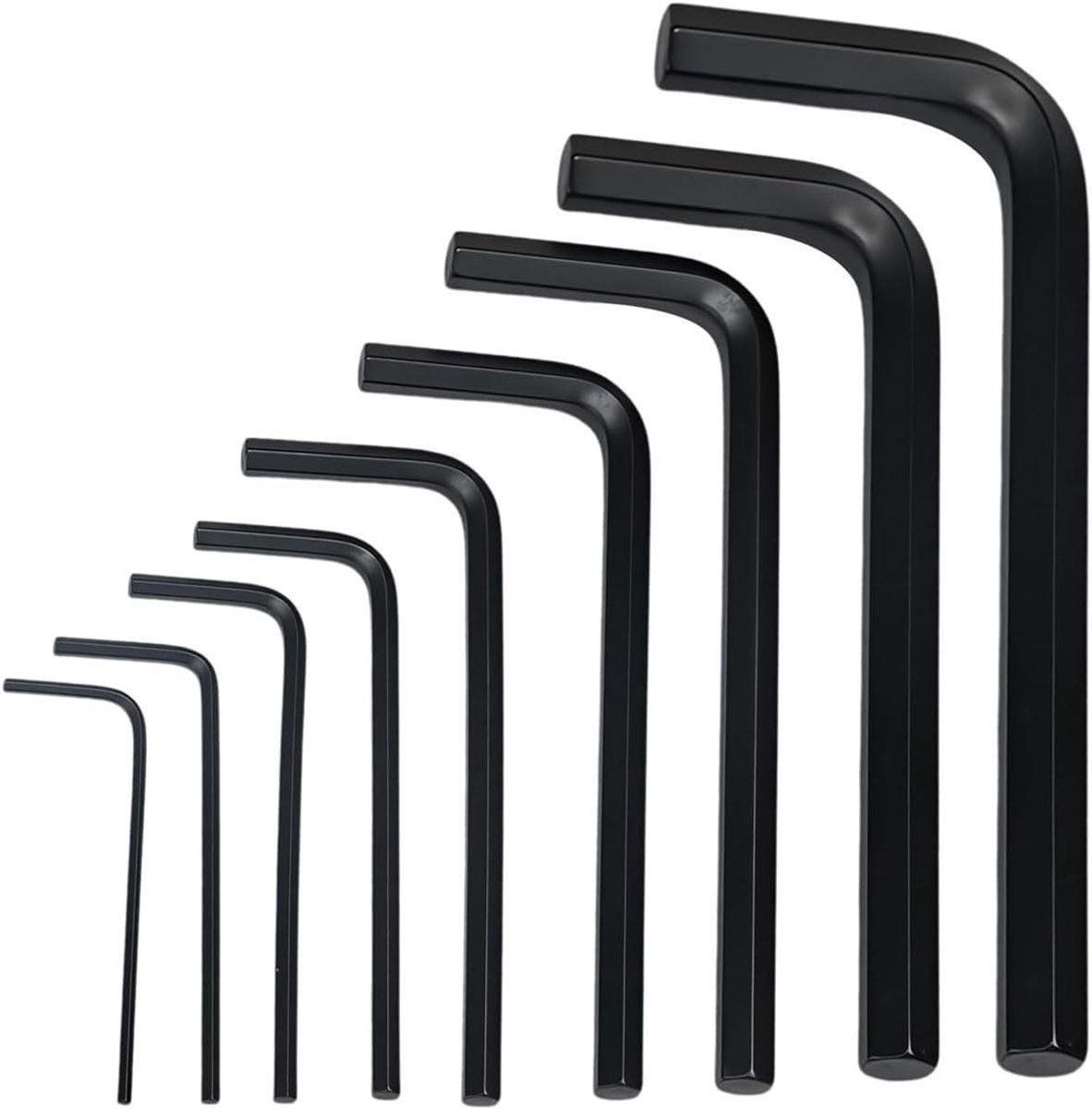 Mini inbusschlüssel set 0.7mm-6mm - 9-delig - zwart - ideaal voor fijn werk - ShopVlot