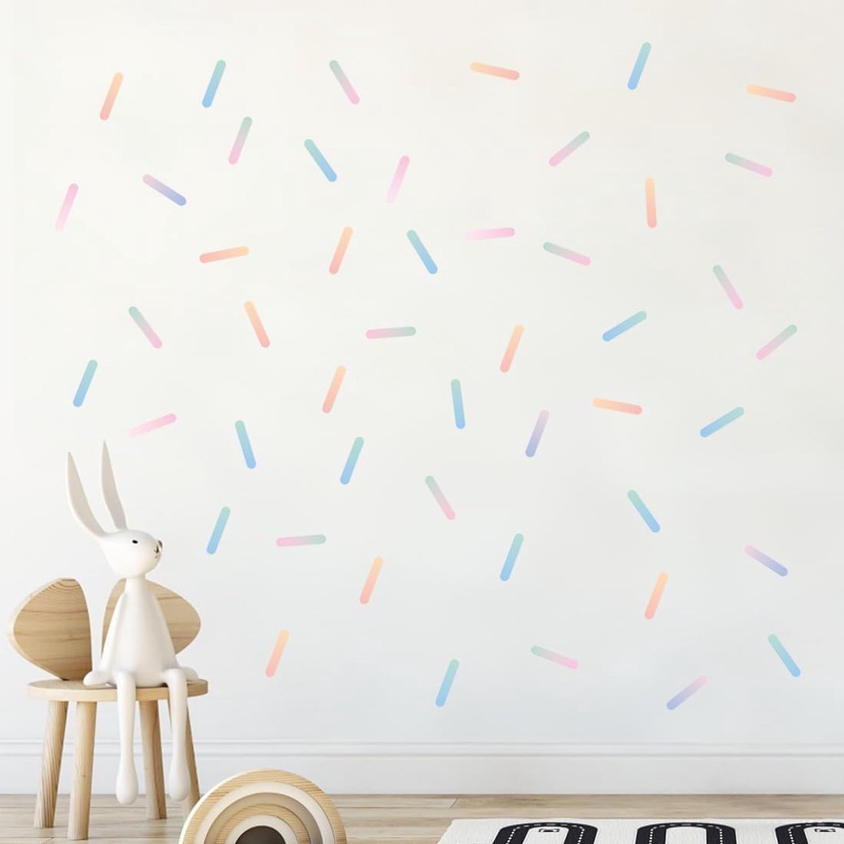 Wandtattoos kinderkamer - 180 zelfklevende stippen - diverse kleuren - sfeervolle wanddecoratie - ShopVlot