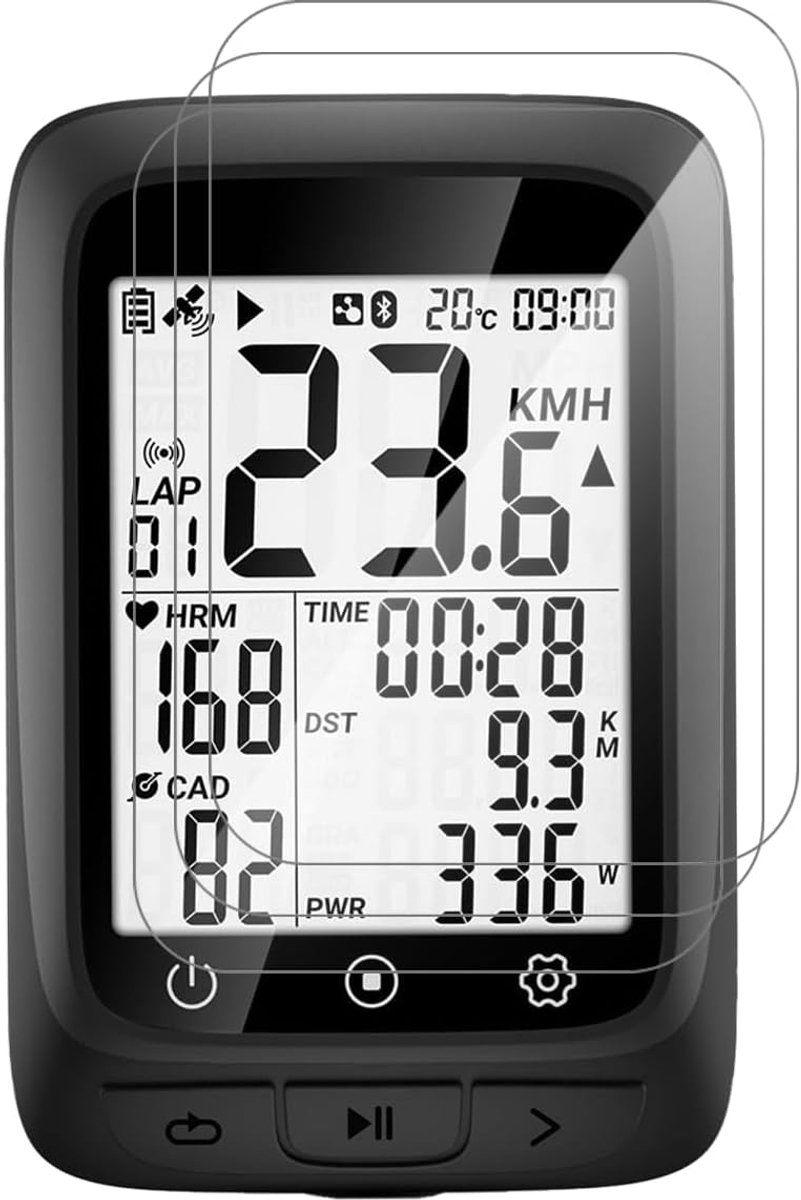 Displaybeschermfolie voor Coospo BC107 GPS-fietscomputer, 3 stuks, HD-transparante folie, krasbestendig, onbreekbaar - ShopVlot
