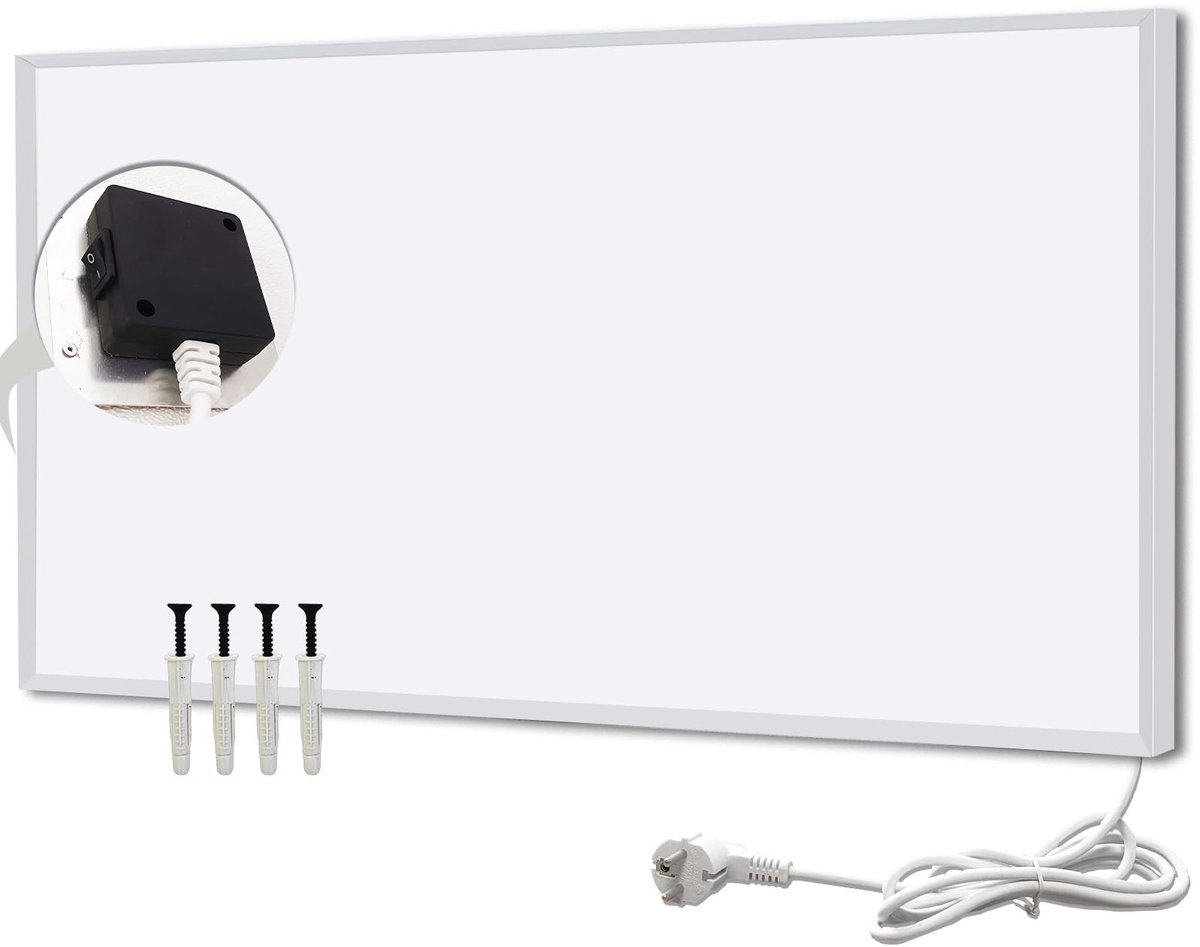 Wandverwarming 800W - Infrarood verwarming 600 * 1200mm - Energiezuinig en stil - Ideaal voor thuisgebruik - ShopVlot