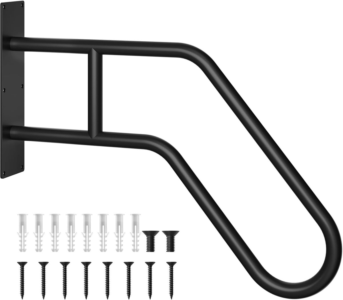 Trapleuning, 1-3 treden, U-vormige veiligheidshandgreep voor garages, veranda's en personen, leuning voor - ShopVlot