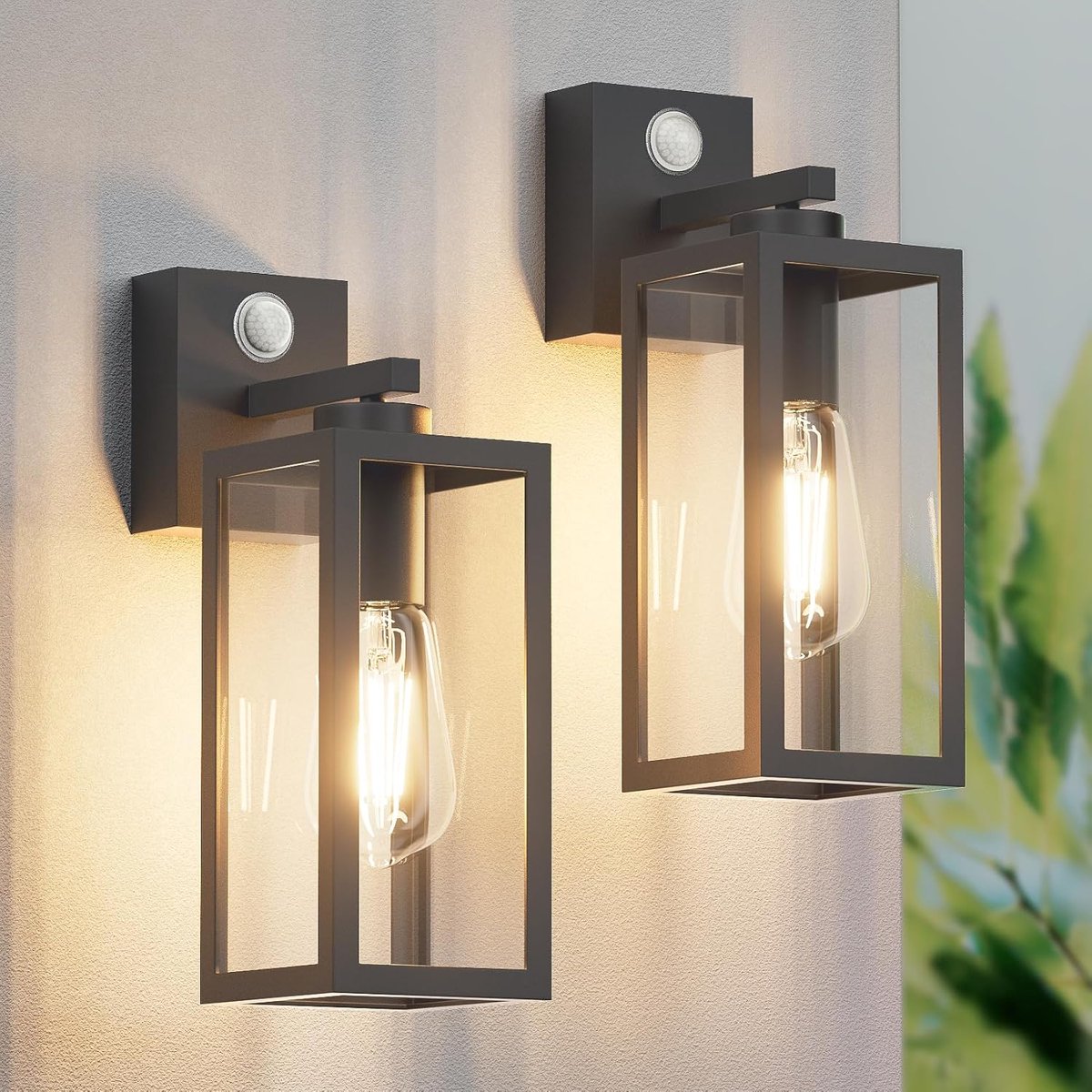 K-Bright Pack of 2 Outdoor Wall Lights, E27 Vintage Wall Lantern for Garden, Outdoor Lamp, Waterproof and Rustproof - ShopVlot
