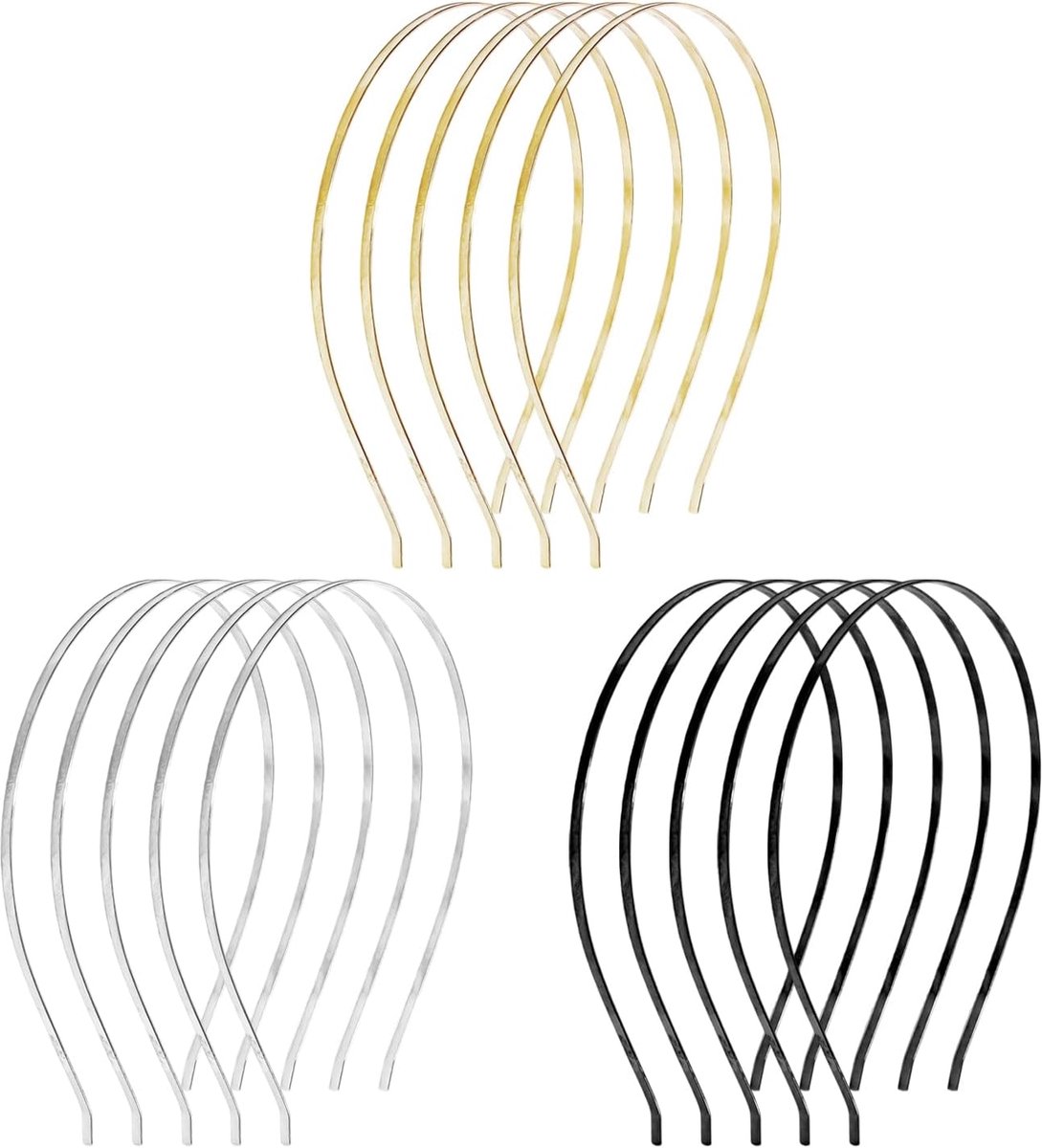 15 pieces metal band, creative and simple, fashionable hair accessories for women, hairdressing decoration, hair band - ShopVlot