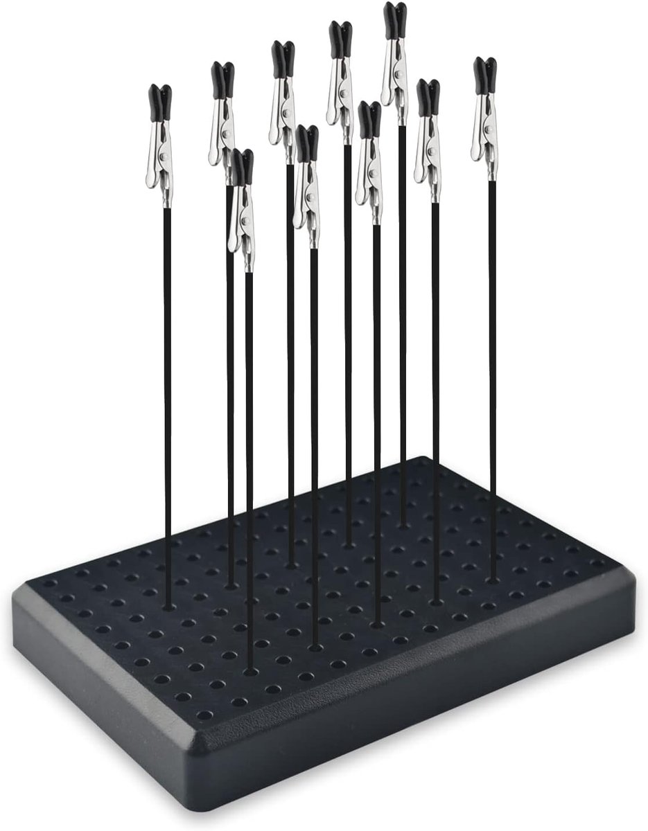 ABEST 10Pcs Alligator Clip Sticks With Base Model Holder For Airbrush Hobby Model Parts Models Assemble - ShopVlot