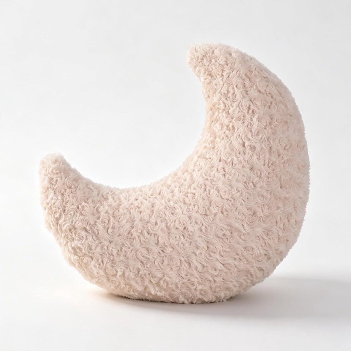 Maankussen, beige maanvormig kussen, knuffelkussen, schattig sierkussen, esthetisch, pluche maan, gooikussen voor - ShopVlot