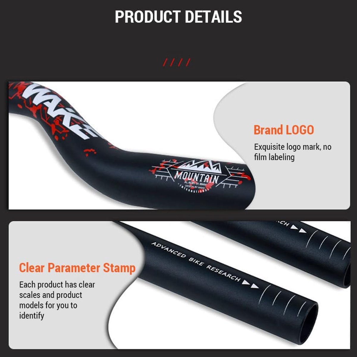 Kavolet MTB handlebar 31.8 mm bicycle handlebars, aluminium alloy, mountain bike handlebars, bicycle handlebars, 55 mm - ShopVlot