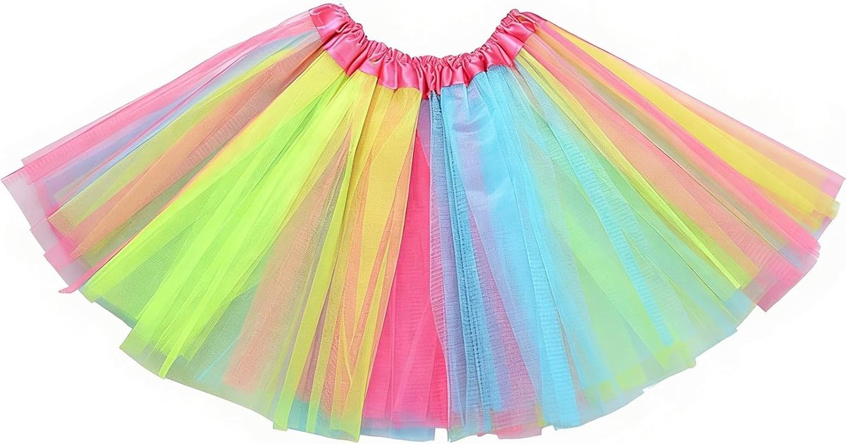 Tutu Skirt for Women, Womens Rainbow Puffy Tutu, Rainbow Tulle Skirt for Girls for Women and Girls, Party - ShopVlot