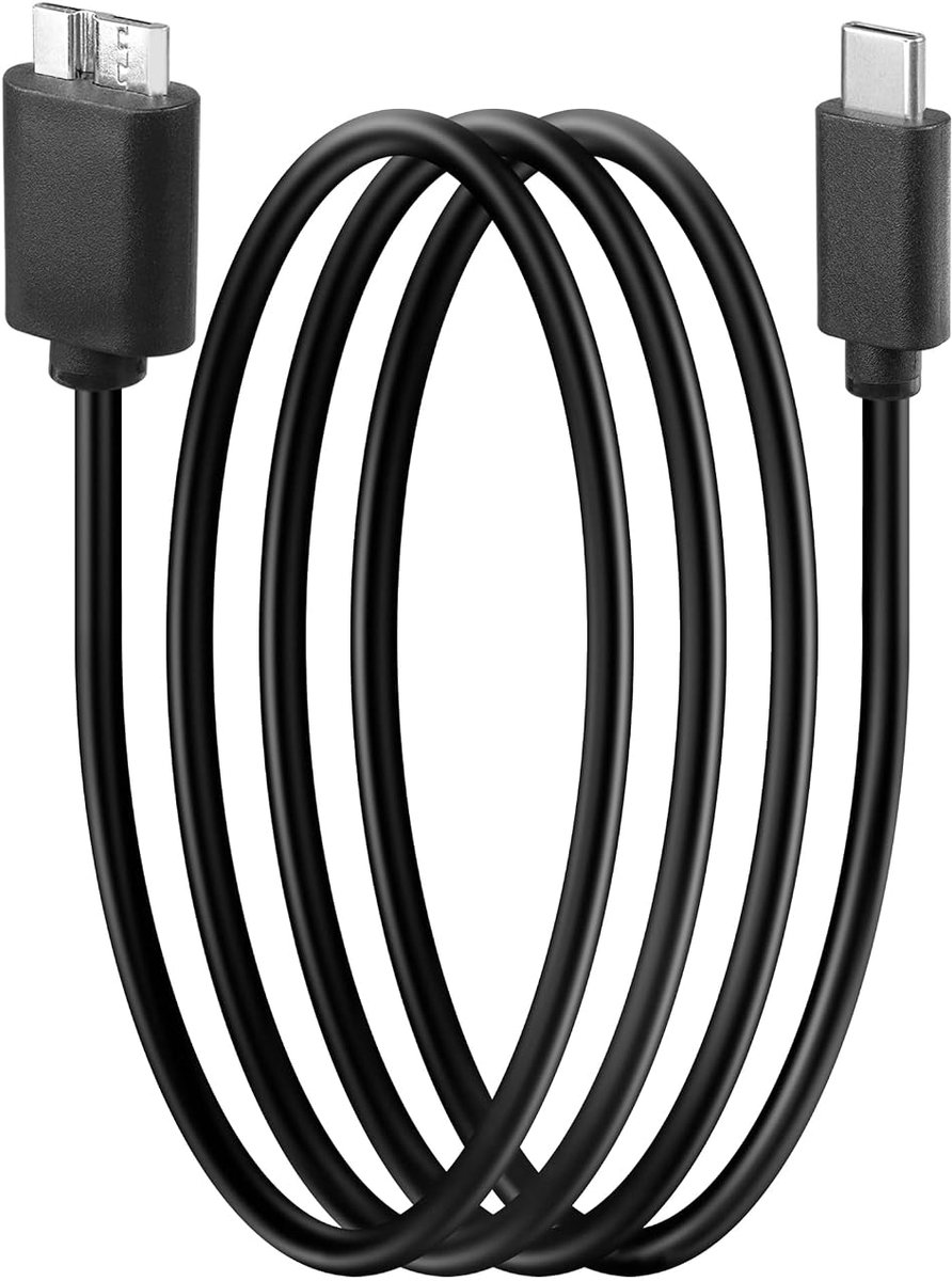 USB C naar Micro B kabel 1m - dataoverdracht en opladen - snelle verbinding - ideaal voor externe harde schijven - ShopVlot