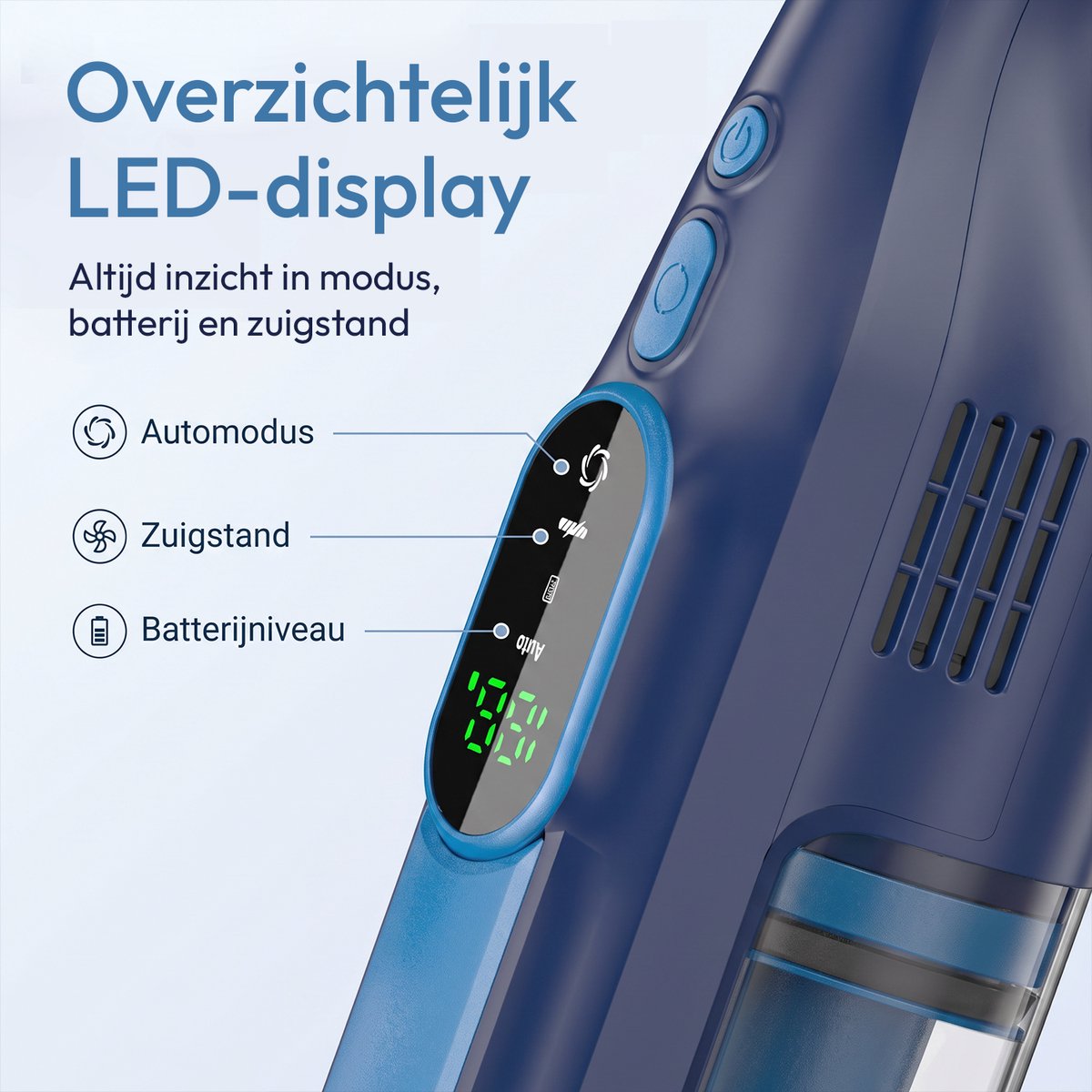 BOLLIT Kruimeldief 250W Snoerloze Handstofzuiger 22Kpa - afbeelding 3