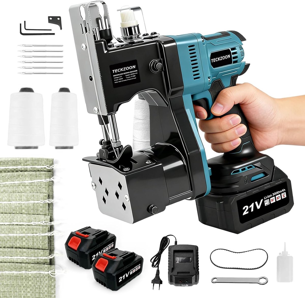 Draagbare Naaimachine - Elektrische Tas Seal Machine - Automatische Draadknipper - Efficiënt voor zakken - ShopVlot