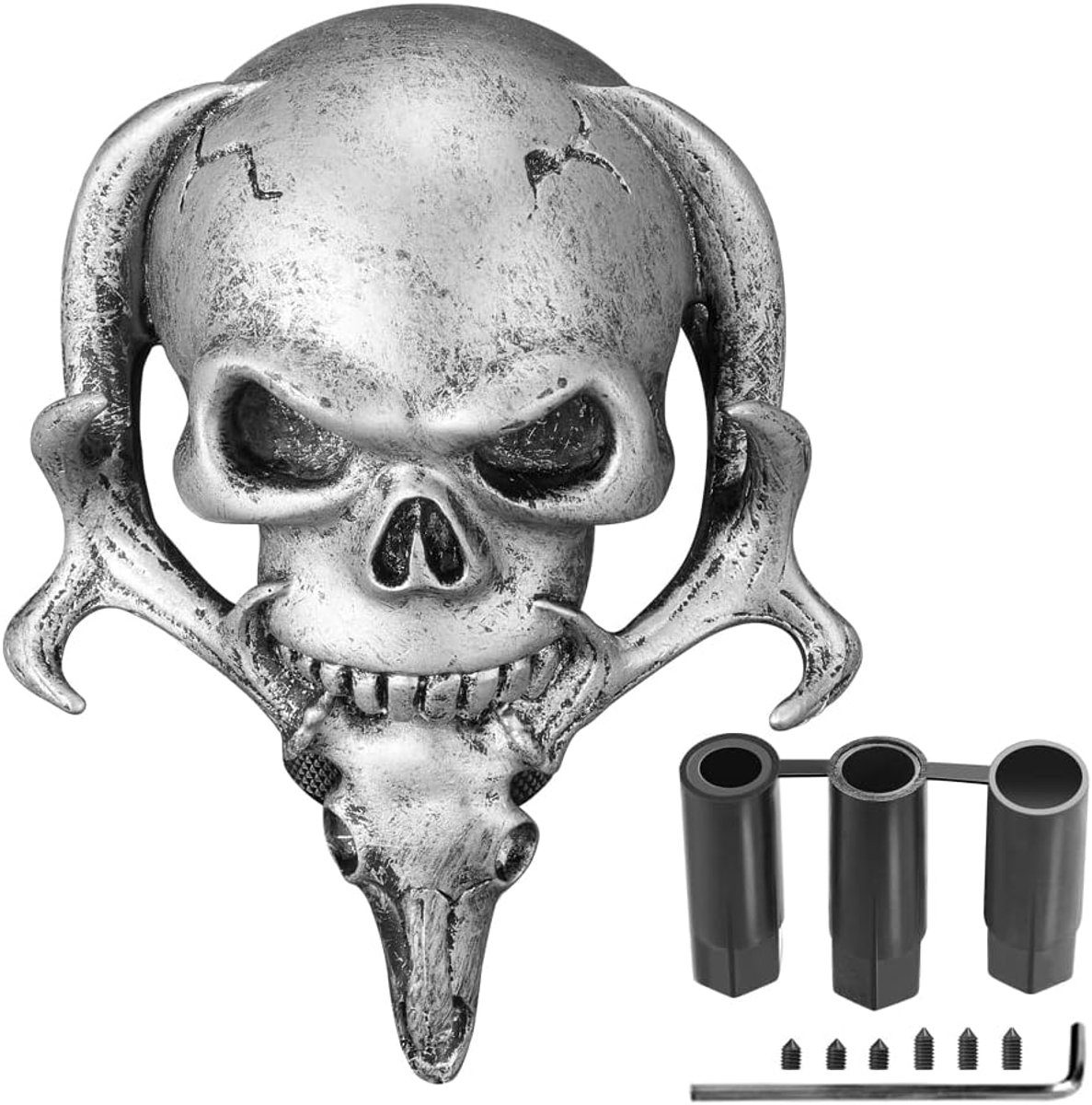 Versnellingspookknop - Skulldesign - Universele pasvorm - Comfortabel grip - ShopVlot