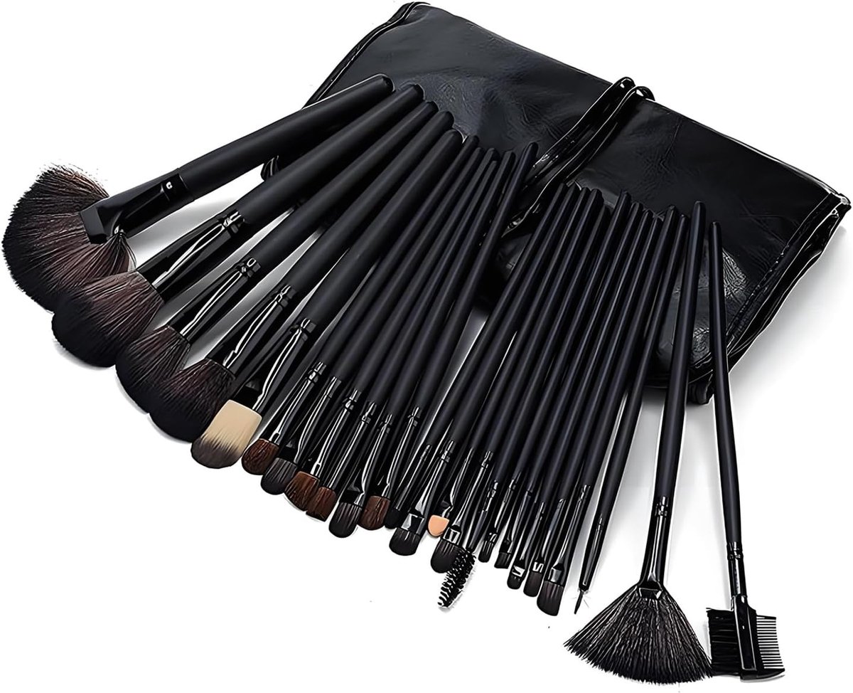 Oogkwasten set 24 stuks - professionele synthetische borstelharen - voor contouren en definities - ShopVlot