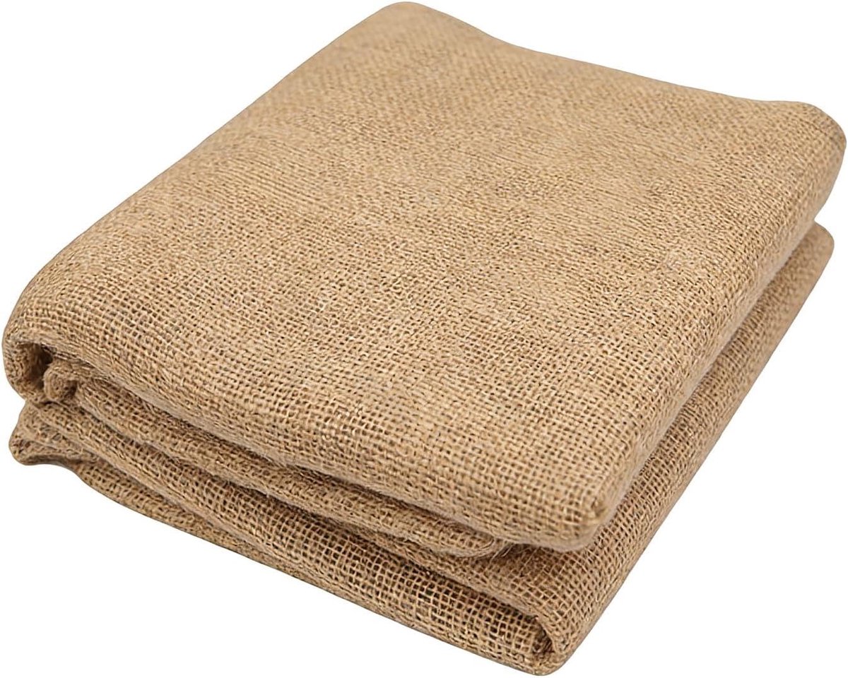 Jute stof 200 x 160 cm - natuurlijk jute - snijbaar en herbruikbaar - ideaal voor DIY projecten - ShopVlot