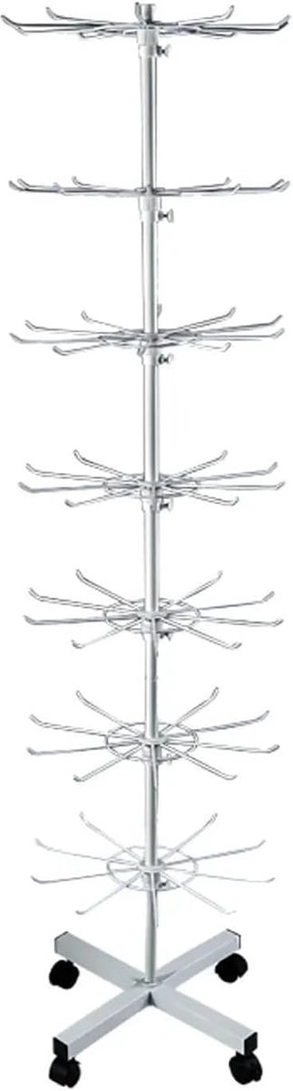 Verkoopstand 7-laags - metalen draairek - multifunctioneel - ideaal voor accessoires - ShopVlot