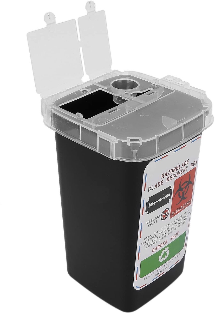 Dailygoods- Mescontainer Milieuvriendelijk - Kunststof - Chemicaliënbestendig - Veilig Opbergen - Wegwerpmesjes - Open Hoesontwerp - Mesjescontainer