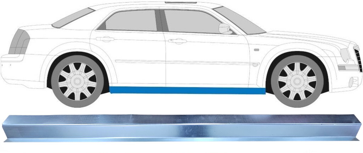 Reparatie dorpel voor Chrysler 300C 2004-2011 / Links = Rechts (symmetrisch)
