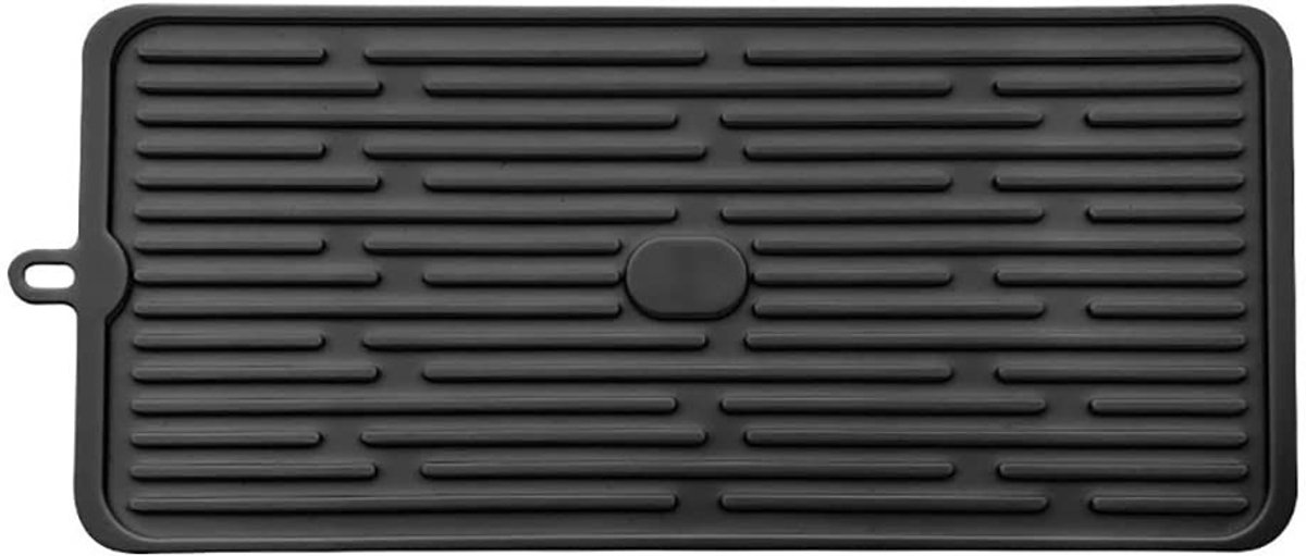 Dailygoods - Siliconen Droogmat - Hittebestendig - Zwart - Onderzetter voor Pannen - Ideaal voor Keuken - 44,5 cm x 20,3 cm