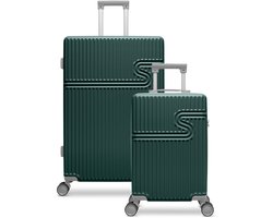BHPPY Kofferset 2 delig - Handbagage koffer 28L - Reiskoffer 86L - TSA slot - Signature kofferset Jungle Green