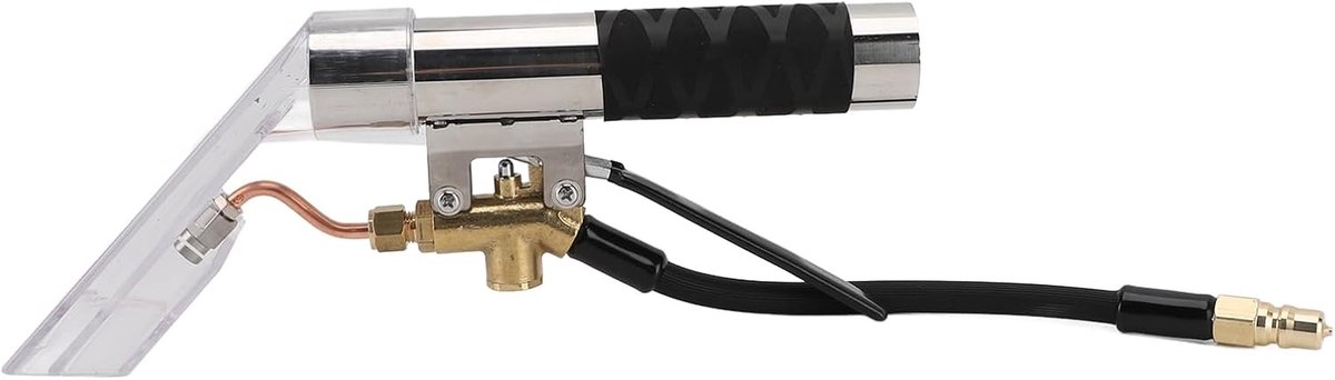 Extractor Handgreep - Tapijtreiniger - Bekleding Reinigen - Transparante Kop - 10.16 cm - Zilver