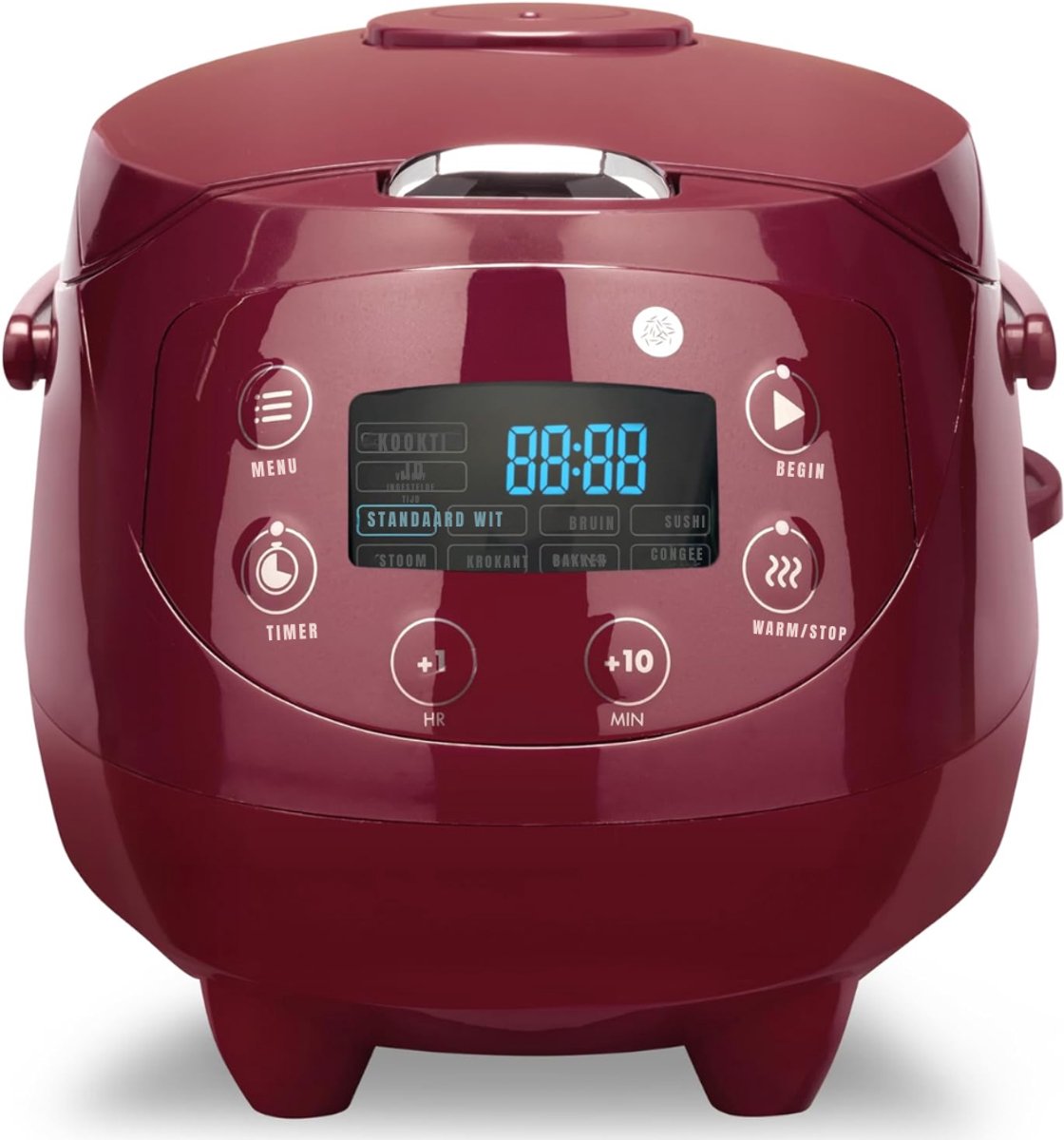 QORA® Multicooker - Multicookers - Rood - 32cm x 23cm x 22cm