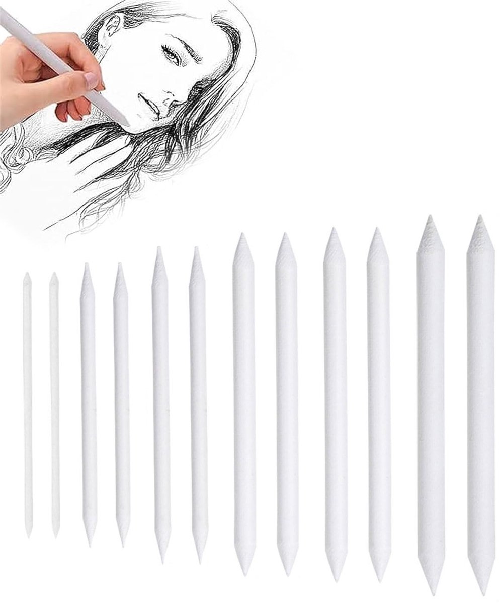 Dailygoods - 12 Stuks Schets Papier Ruitenwisser Rubber Pen Papier Schilderij Rubber Pen Kunst Schets Tekening Gum Pen Kunst Studenten Schilder Beginners Schets Accessoires, 12 Specificaties