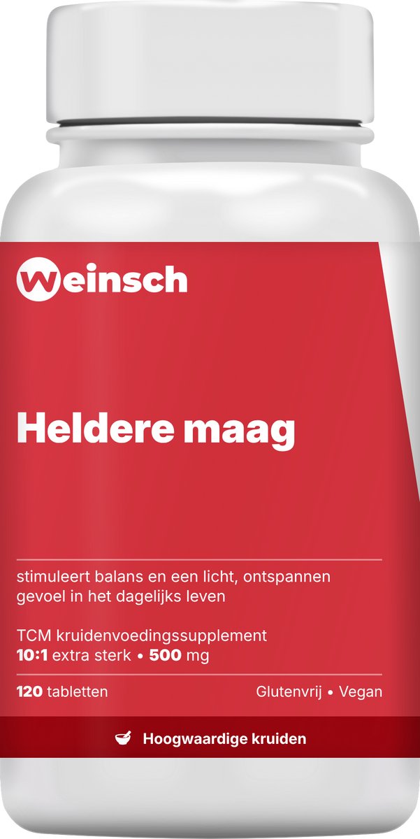Weinsch Heldere maag (Ping Wei Pian) | 10:1 extra sterk | 500mg | 120 tabletten