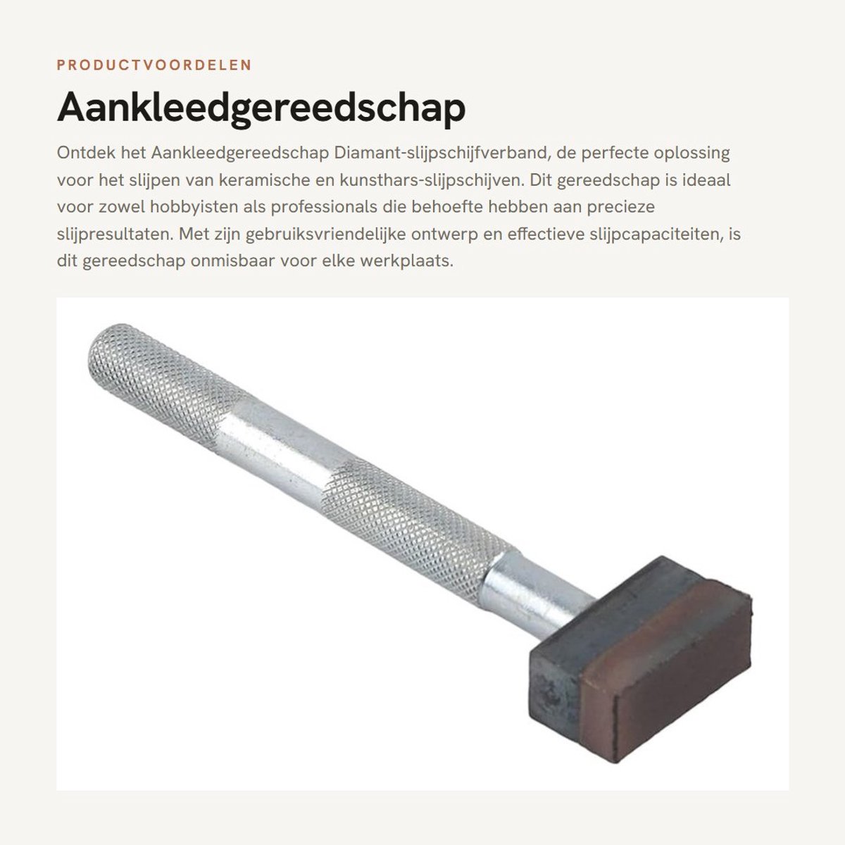 Solidchoice- Slijpschijfverband - Geschikt voor keramische/harsgebonden slijpschijven - Diamant slijpsteen - Duurzaam materiaal - Eenvoudig te bedienen - Hoge temperatuur/druk goedgekeurd - Slijpschijf