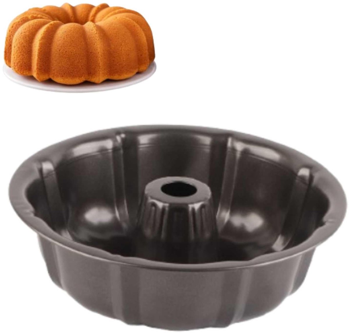 Solidchoice - Non-stick 10 Inch Gecanneleerde Buispan - Heavy-duty Anti-aanbak Cakevorm
