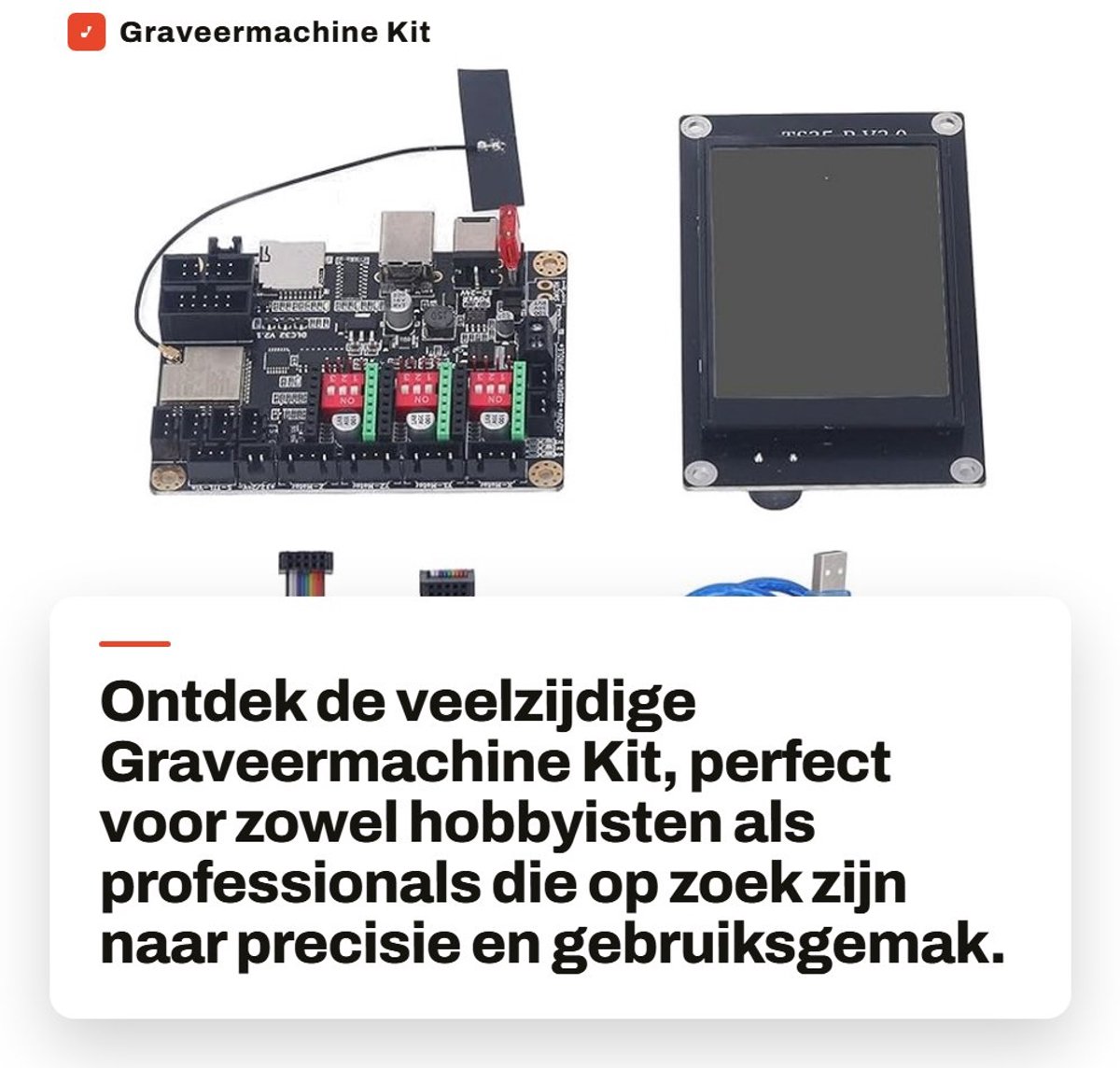 Solidchoice- Graveermachine Kit - 3,5 Inch Touchscreen - Universele Graveermachine - Cortex-M4 Besturingschip - Gcode Ondersteuning - Geheugenkaart Ondersteuning - Graveerset