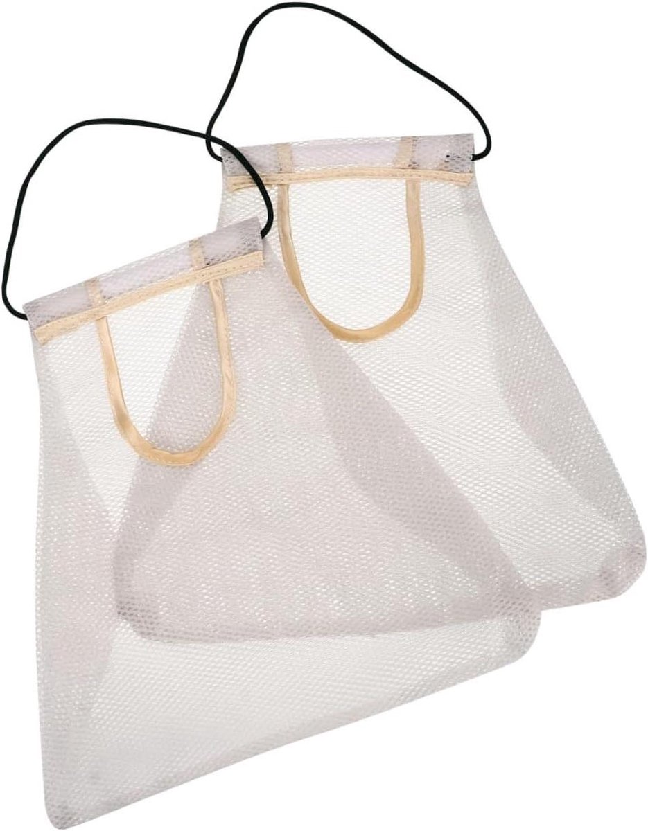 Huishoudelijke Opbergzakken - Ventilatie Zakken - Keuken Organiseren - Ademend Mesh Materiaal - 29x29cm - Beige